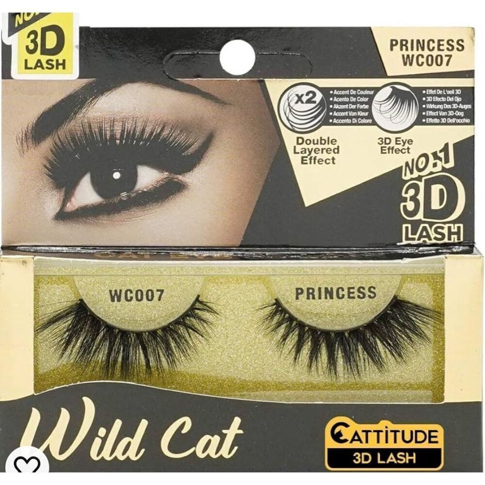 💸5/$15 Ebin New York Wild Cat 3D Eye Lashes-Princess